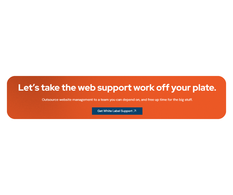 Call-to-action section after redesign
