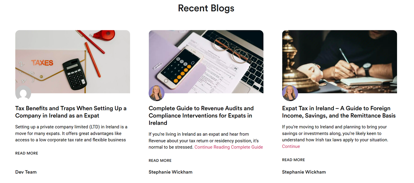 Expat Taxes blog writing examples